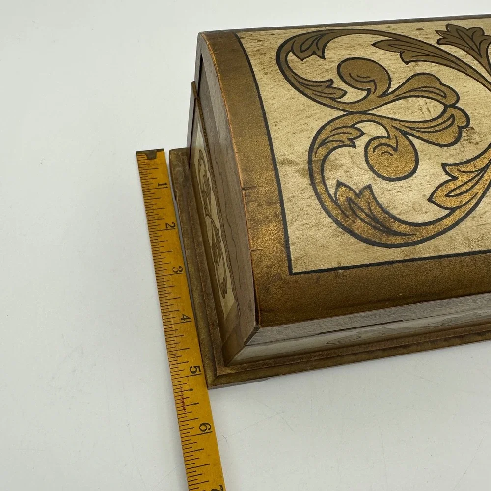 Vintage Sankyo Wood Music Jewelry Box Strangers in the Night Not‎ Working
